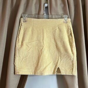 Beige corduroy skirt
